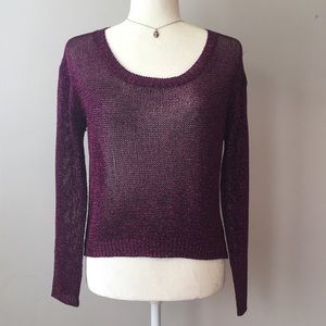 Almost Famous | Metallic pink blouse top